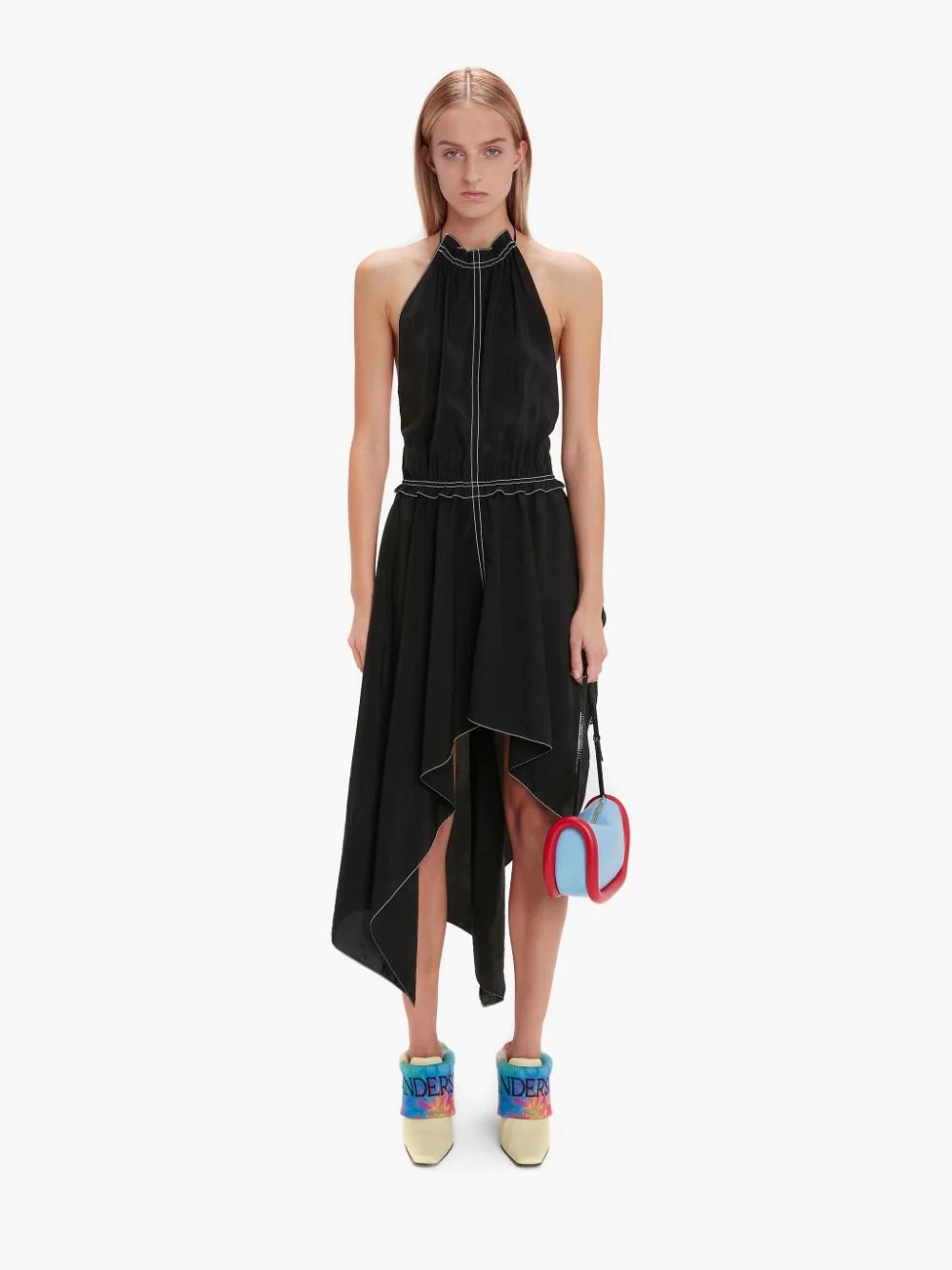 ASYMMETRIC HALTERNECK DRESS - 2
