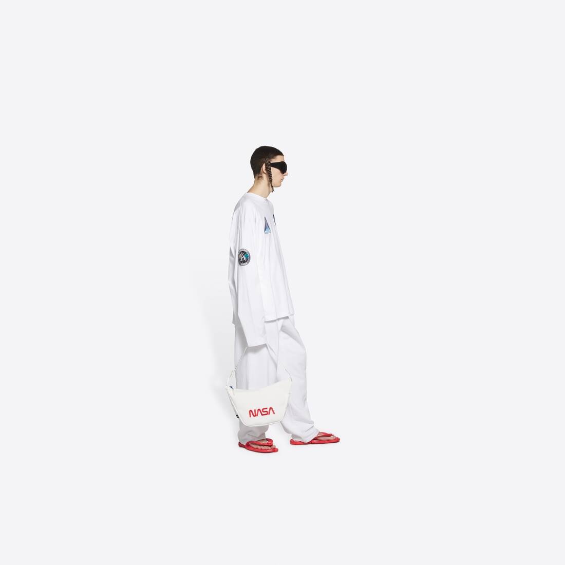 Space Sling Bag in White - 2