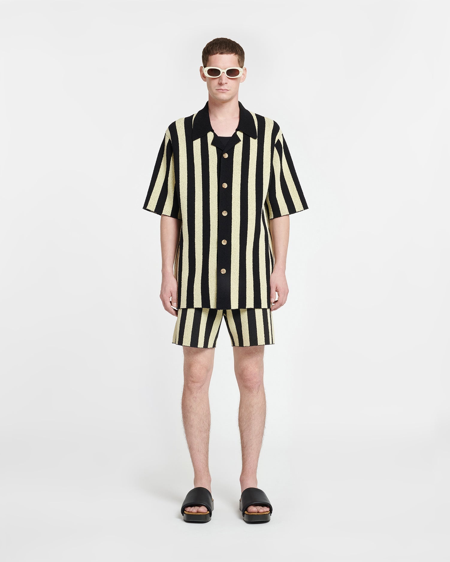 Striped Terry-Knit Shirt - 2