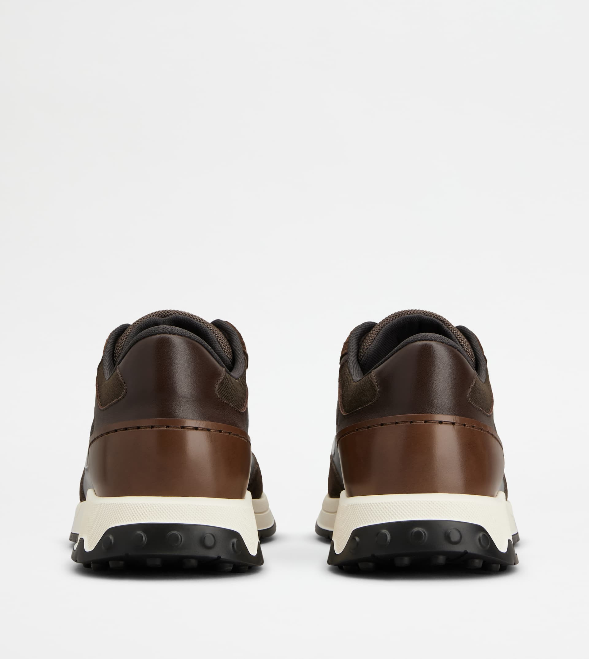 SNEAKERS IN SUEDE AND SMOOTH LEATHER - BROWN, GREY - 3
