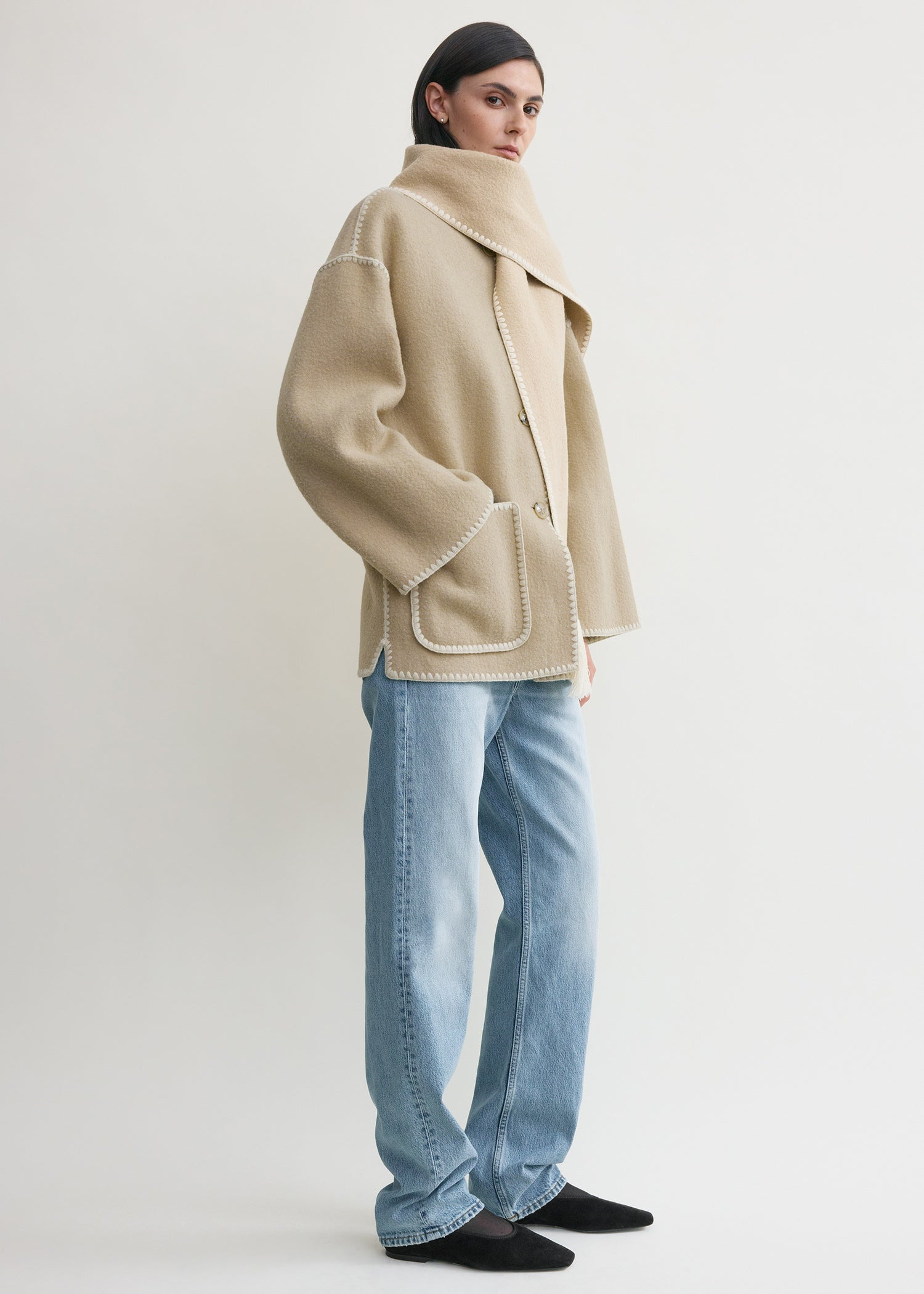 Embroidered scarf jacket harvest - 3