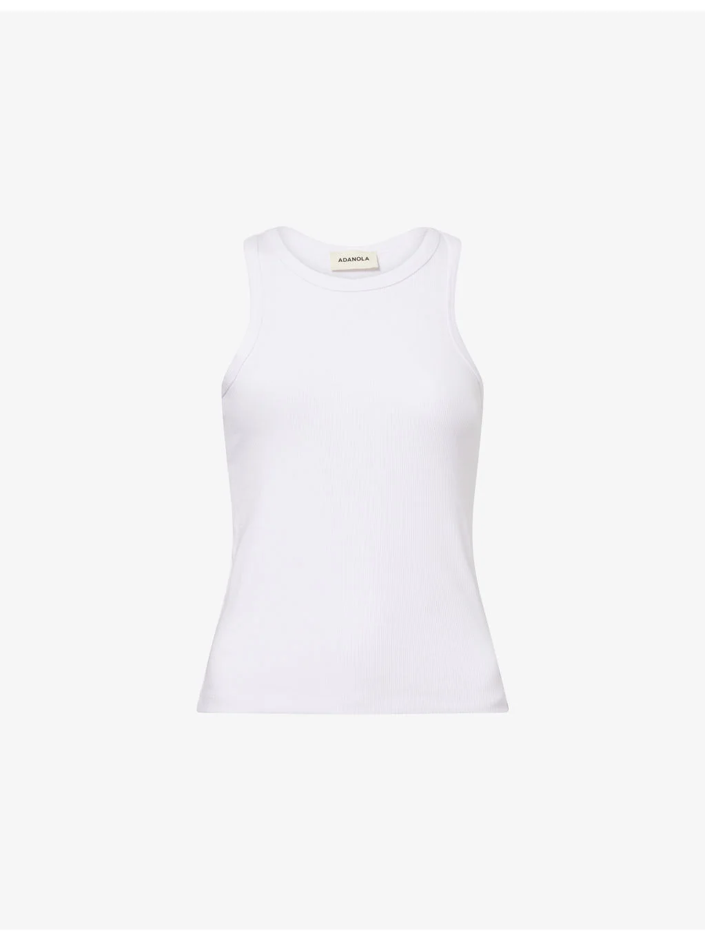 Ribbed Round-Neck Stretch-Modal Tank Top - 1