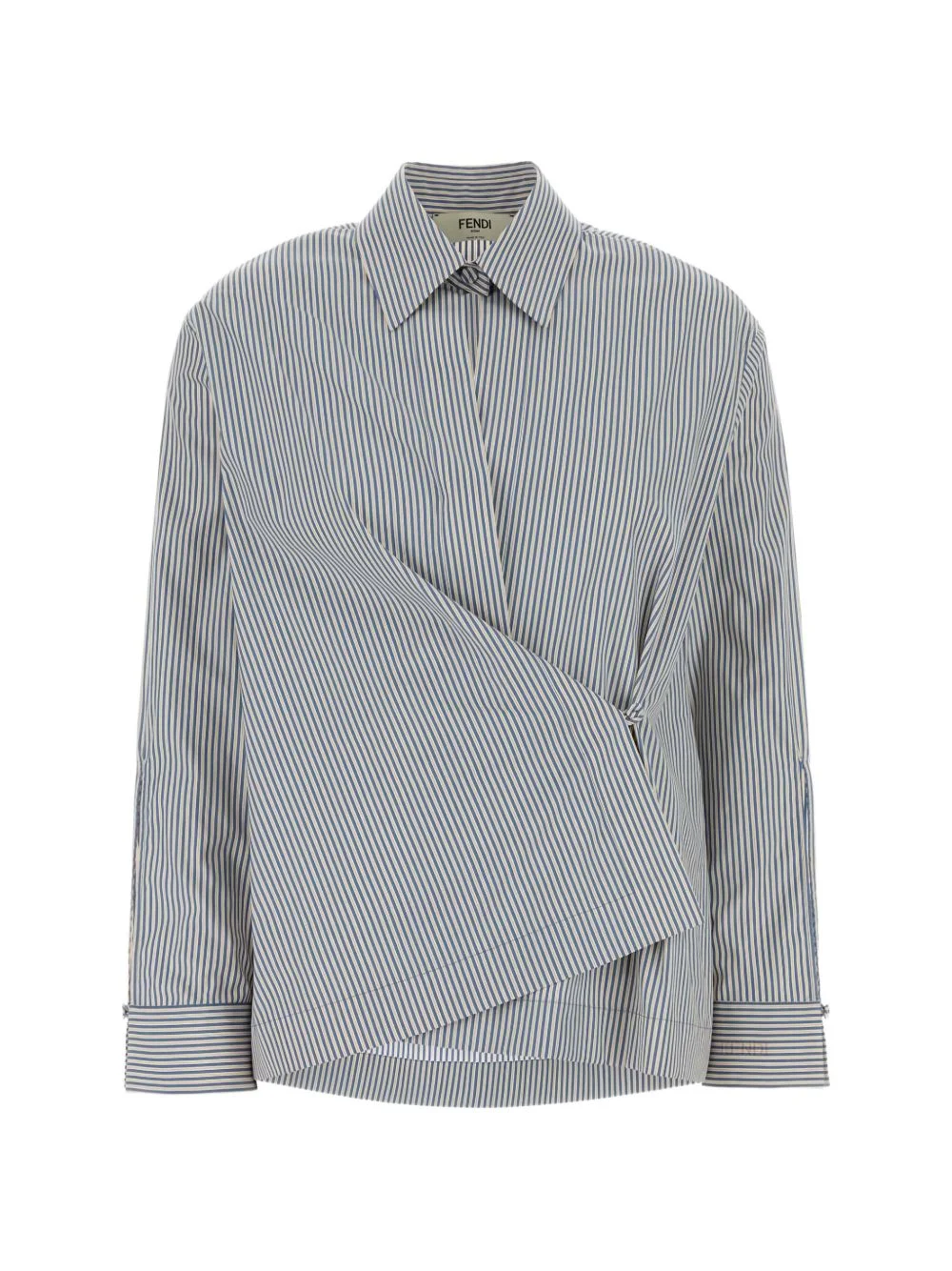 striped poplin shirt - 1