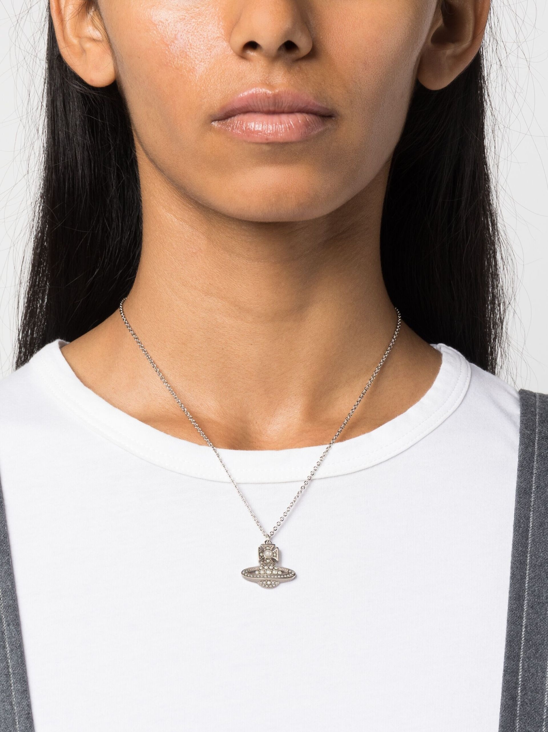 silver-tone Luzia pendant necklace - 2