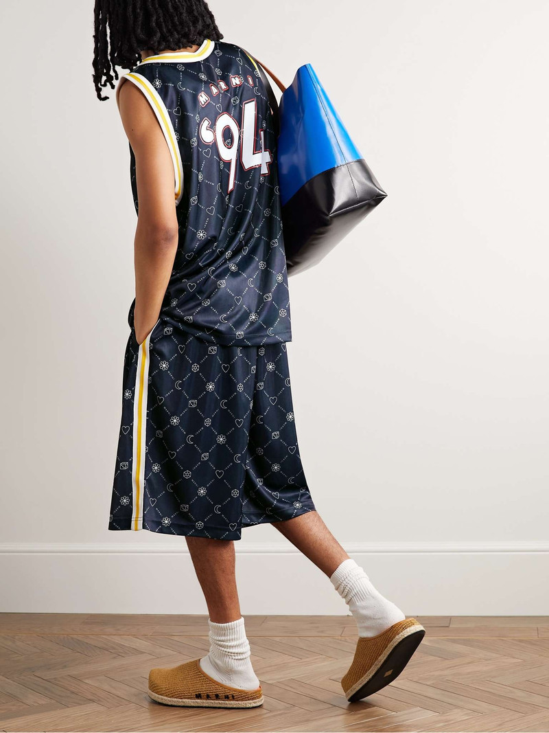 Marni Oversized Logo-Print Jersey Tank Top outlook