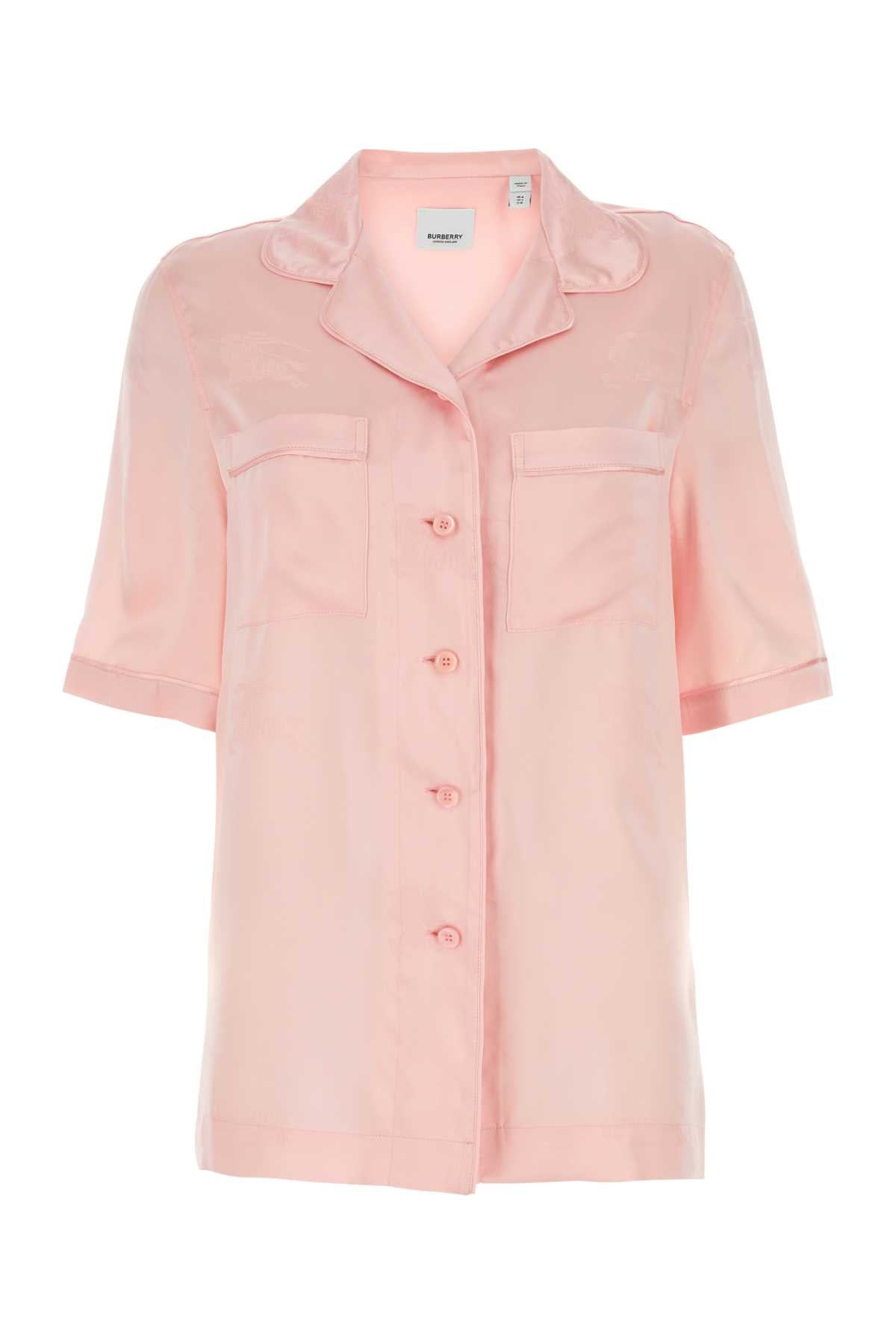 Burberry Women Pastel Pink Satin Shirt - 1