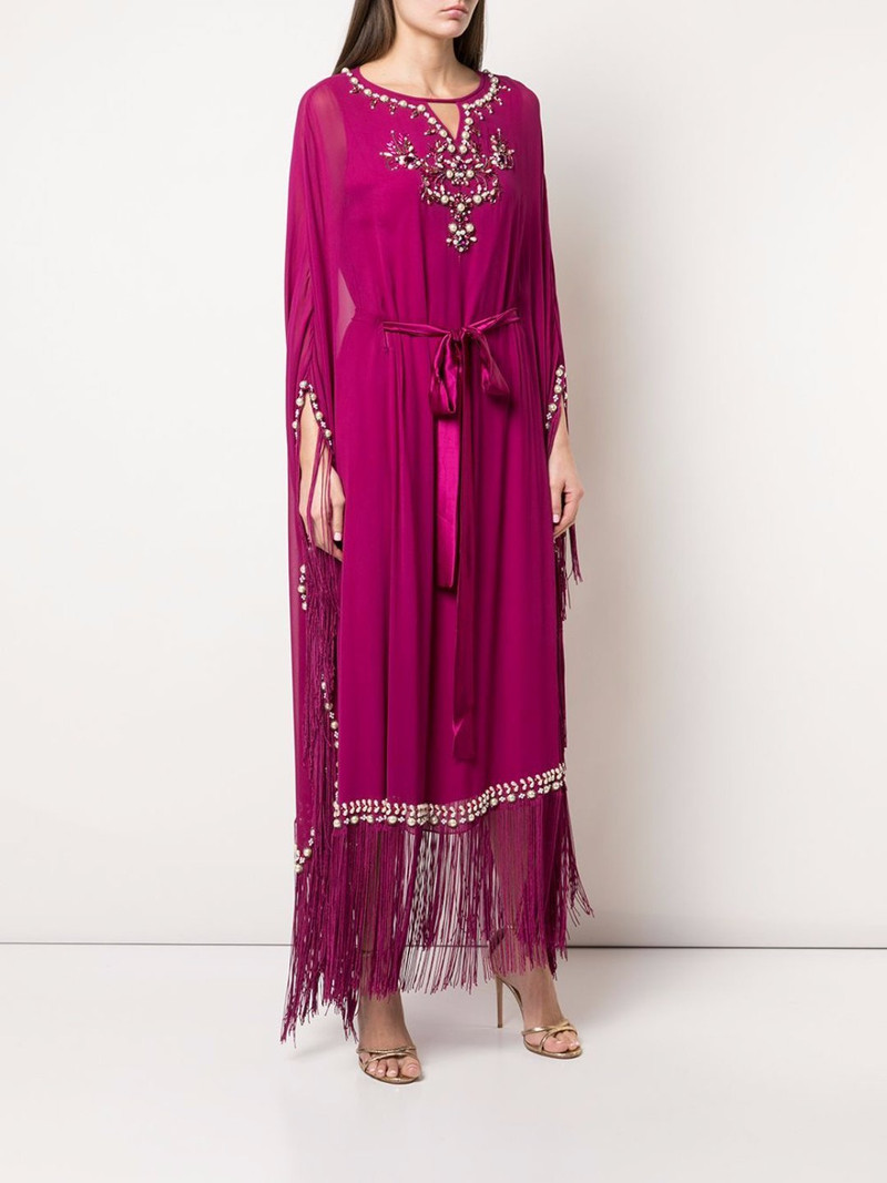 Marchesa FRINGE CAFTAN GOWN outlook