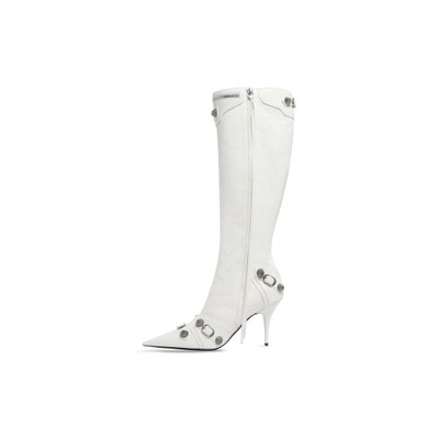 BALENCIAGA Women's Cagole 90mm Boot in Optic White outlook