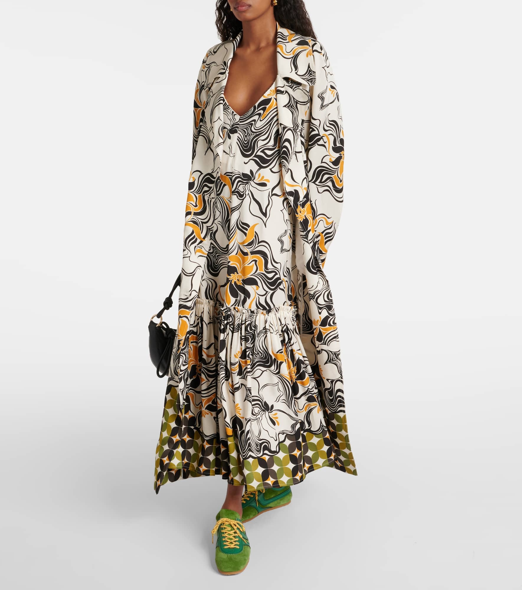 Printed satin maxi dress - 2