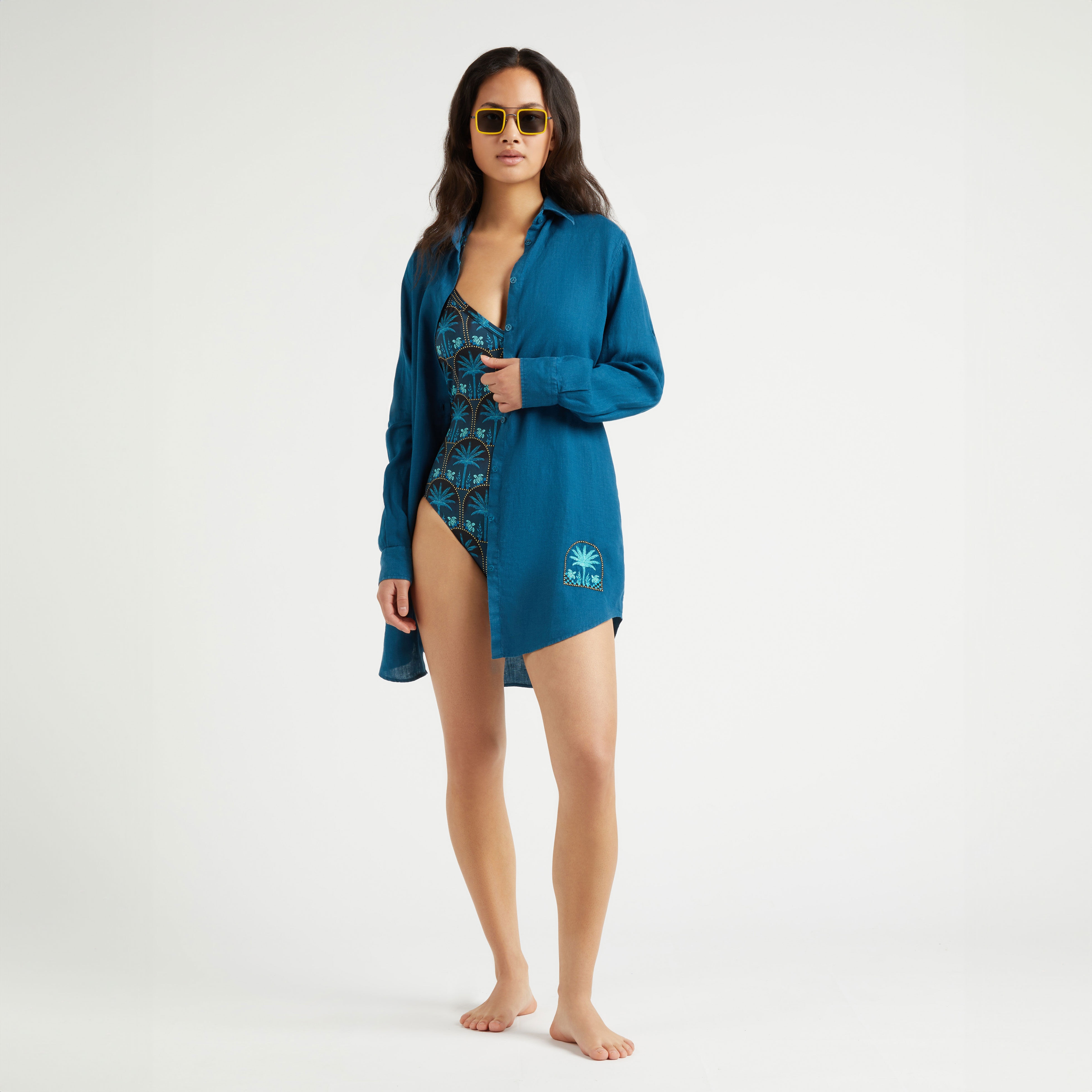 Women Halter One-piece Swimsuit - Vilebrequin x Abu Dhabi - 5