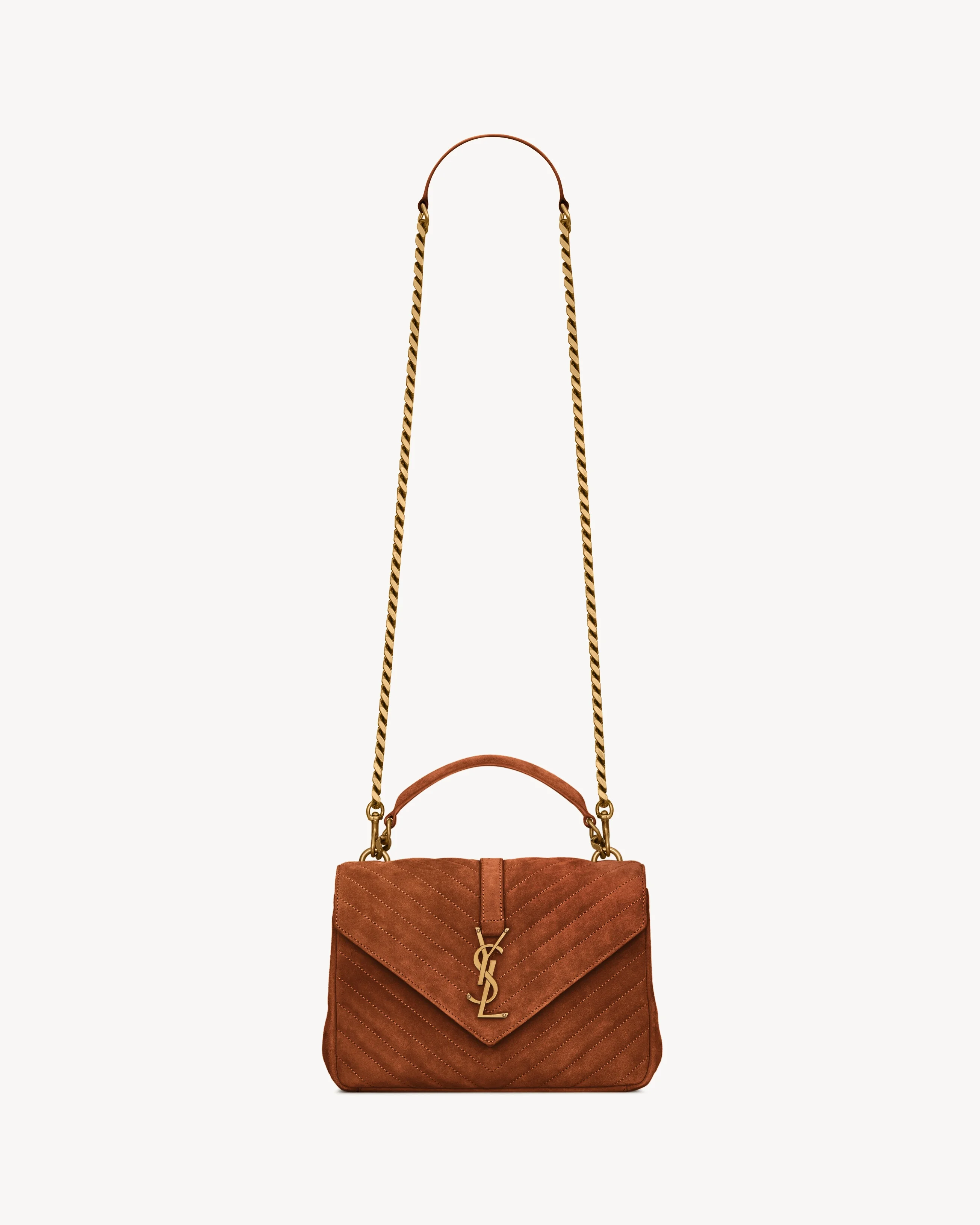 COLLEGE MEDIUM IN QUILTED SUEDE - 1