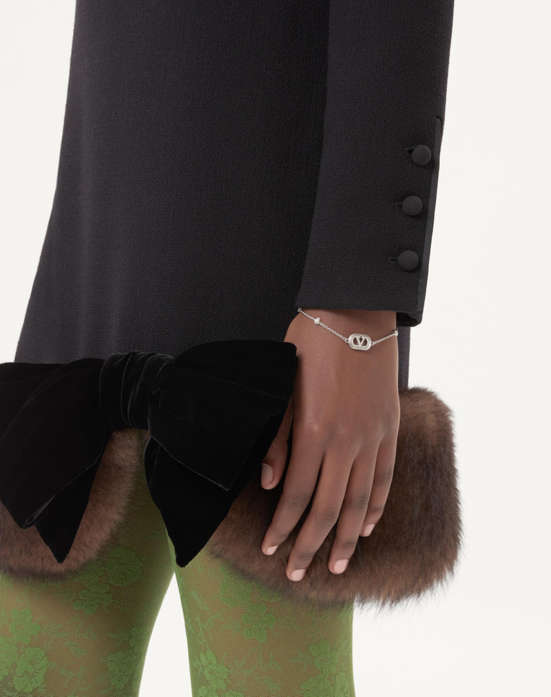 Valentino VLOGO SIGNATURE BRACELET IN METAL, PEARLS AND SWAROVSKI® CRYSTALS outlook