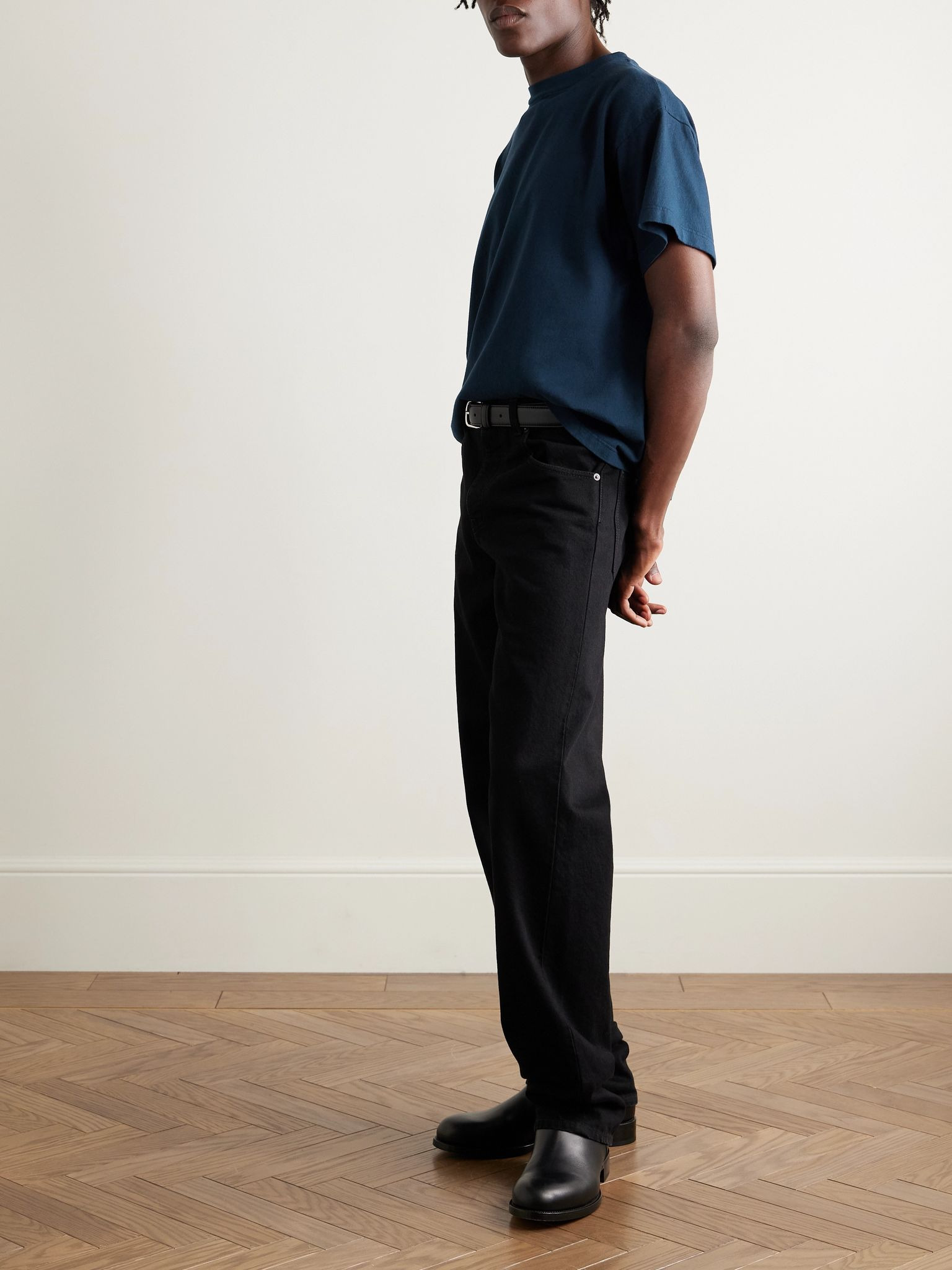 Sato Cotton-Jersey T-Shirt Blue - 2