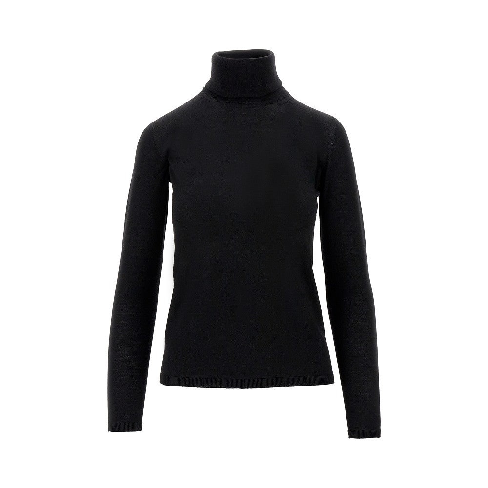 PURE NEW WOOL TURTLENECK SWEATER - 1