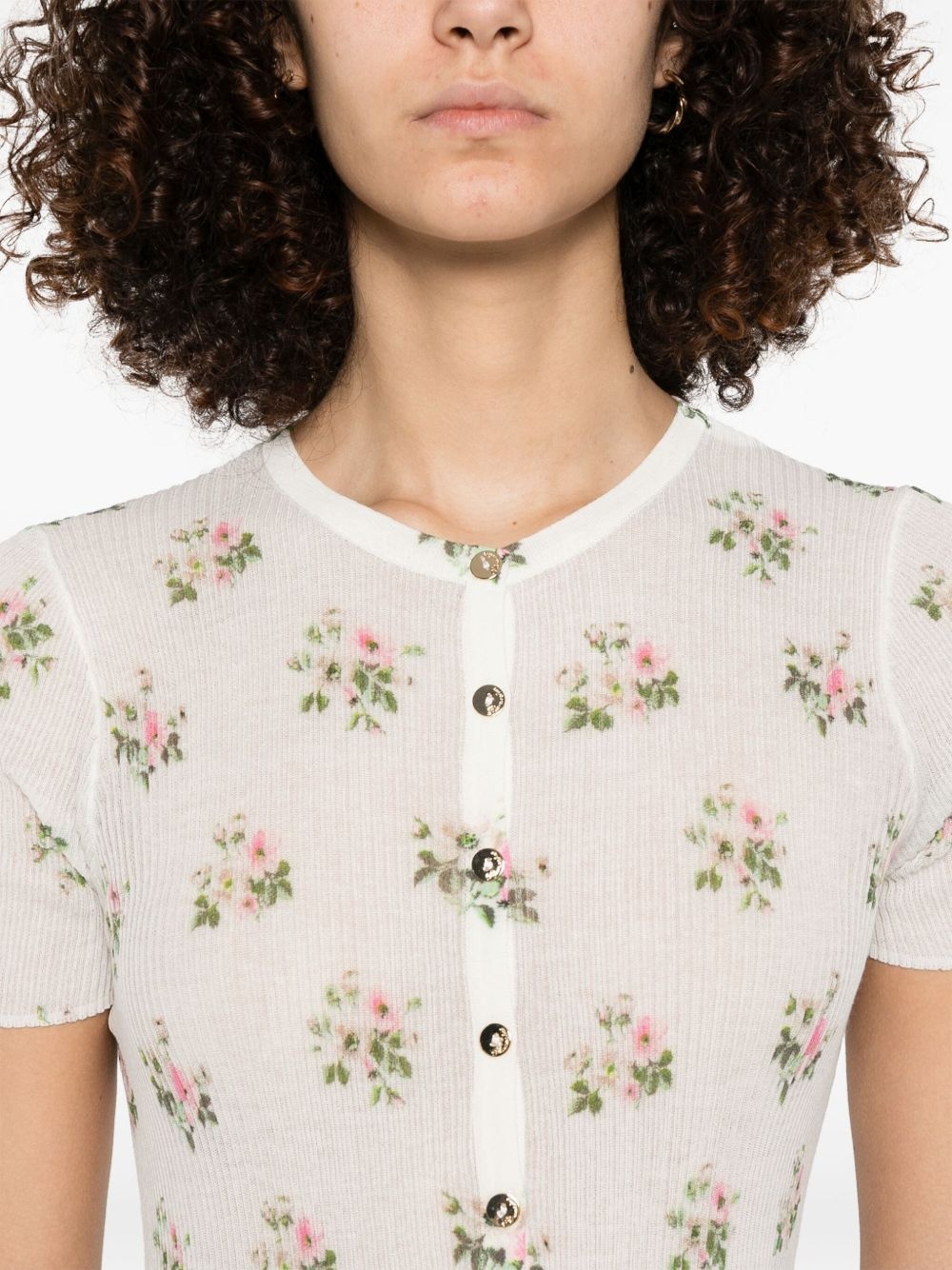 floral-print T-shirt - 5