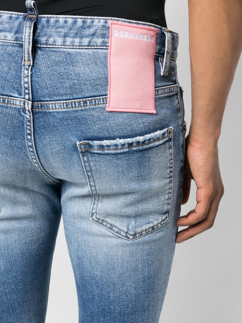 skinny washed denim jeans 5