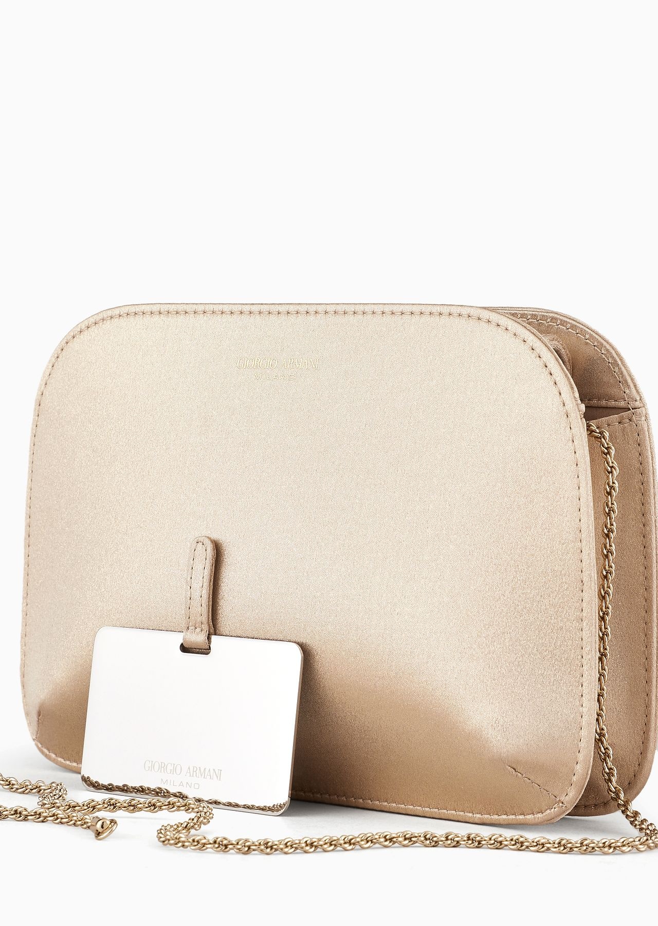 Lamé-satin la Prima clutch bag - 5