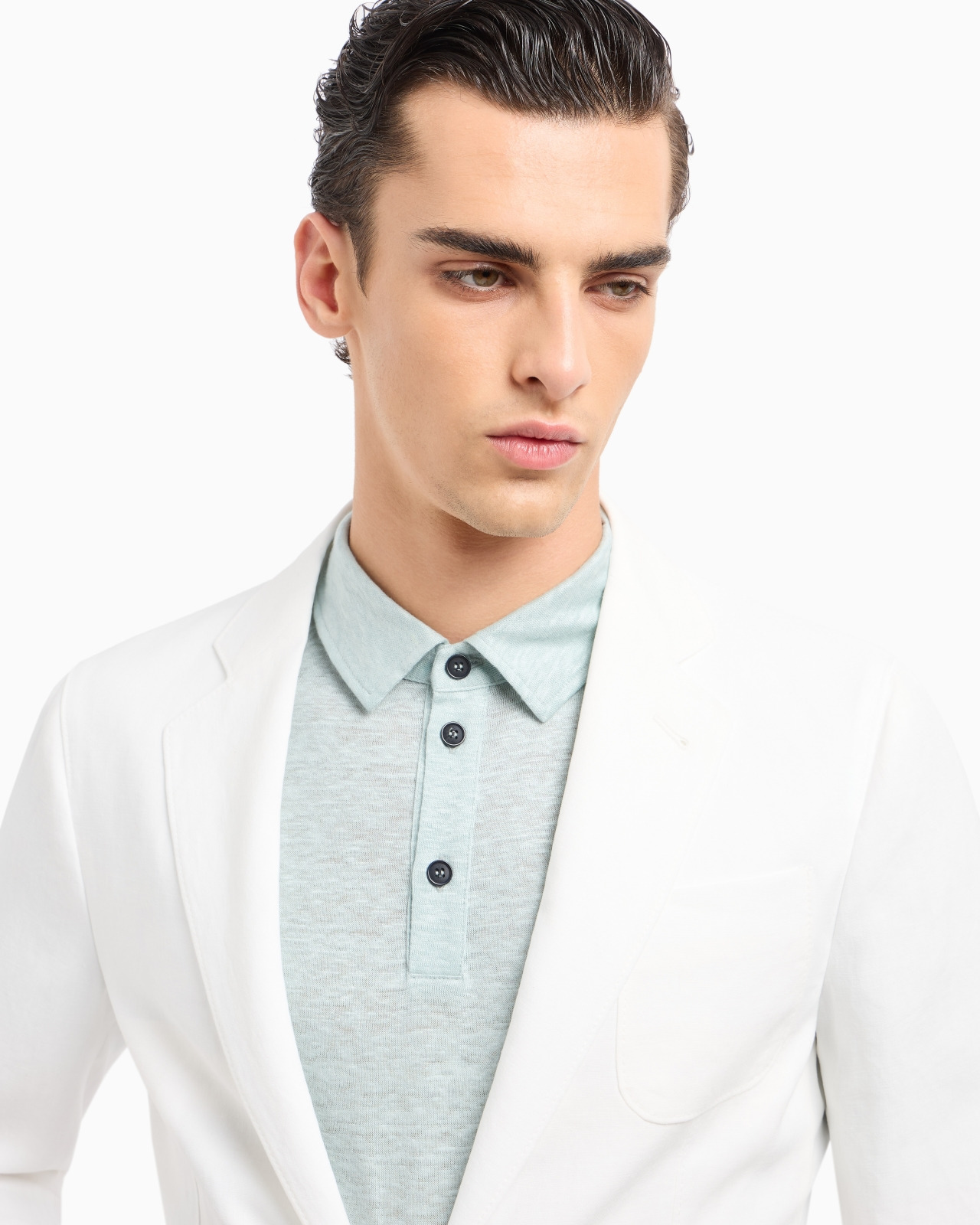 Upton line single-breasted jacket in pure linen canvas - 5