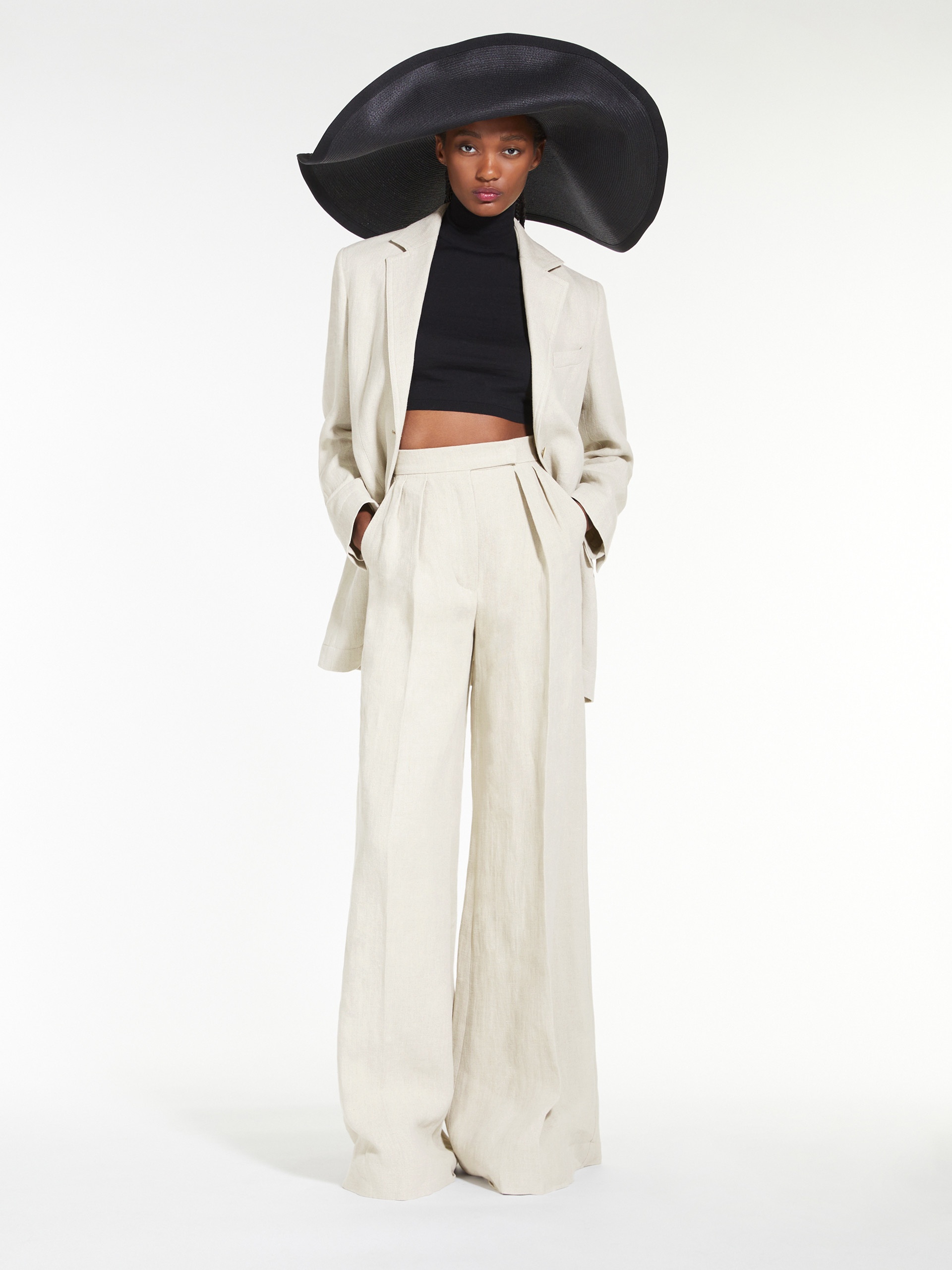 Max Mara ADELCHI Oversized linen jacket | REVERSIBLE