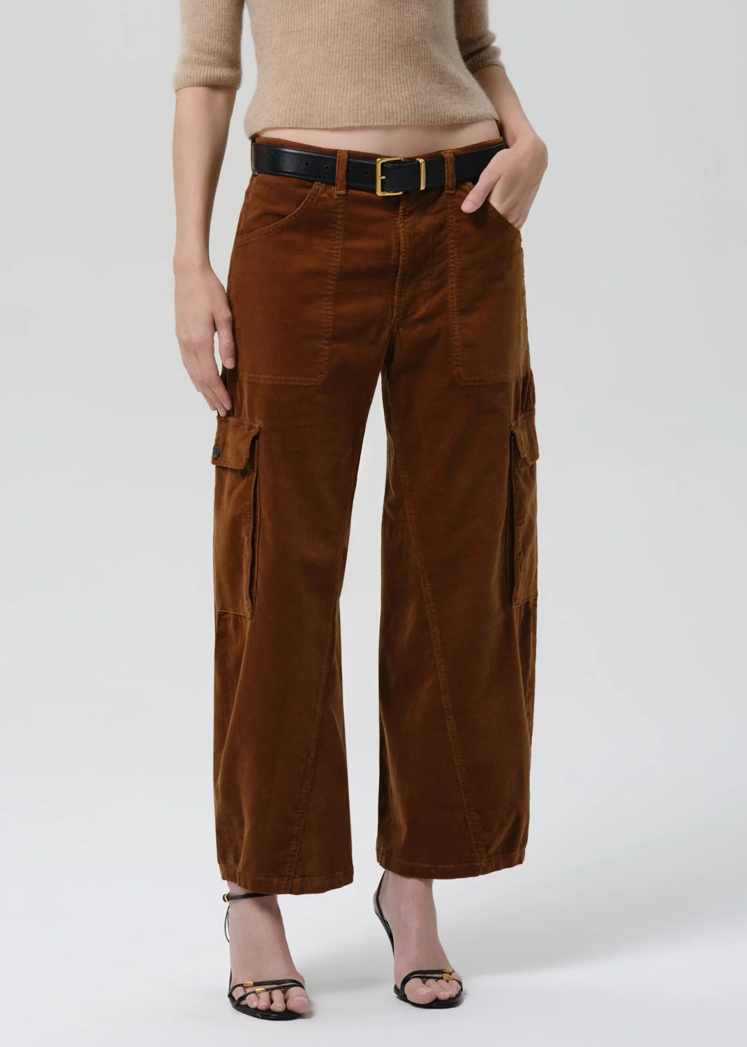 Thassos Twisted Seam Utility Corduroy Pant In Manuka - 1