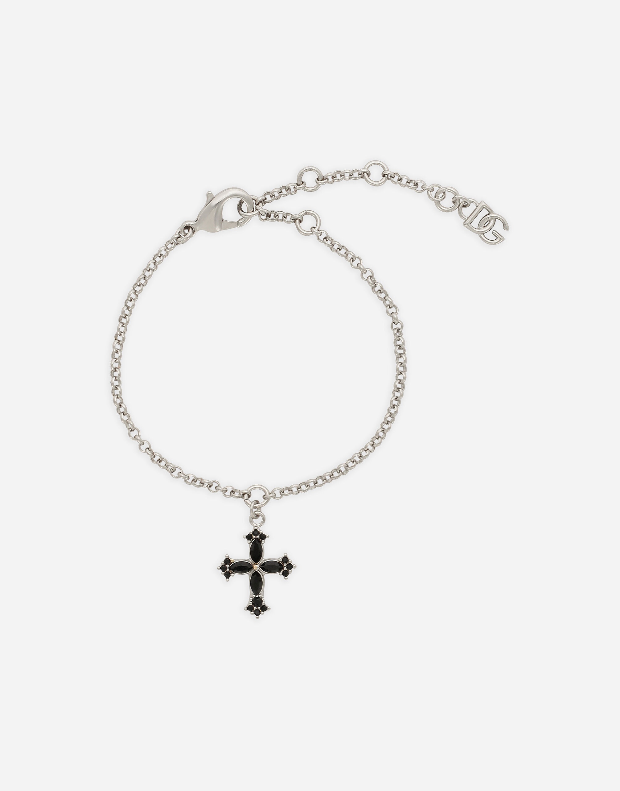 Fine link bracelet with cross charm - 1