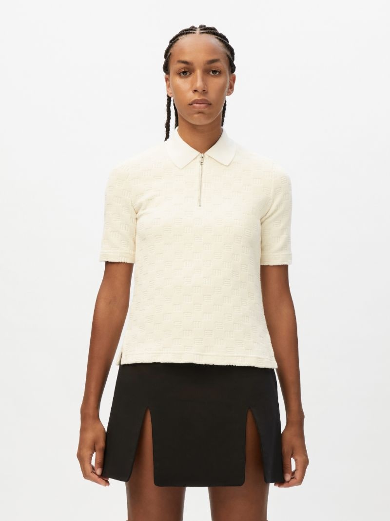 MONOGRAM HALF ZIP POLO - 3