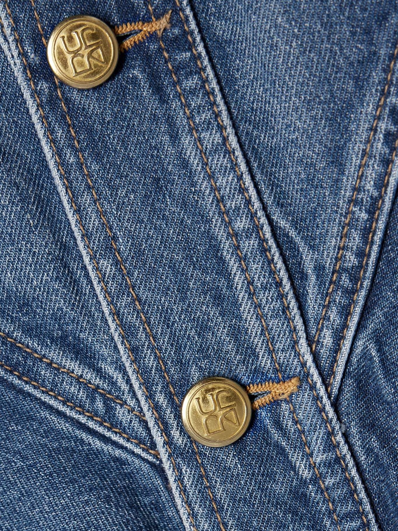 The Mathilde ruffled denim shirt Mid denim - 5