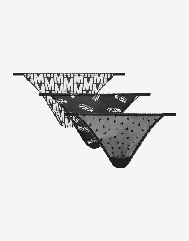 SET OF 3 TULLE AND MICROFIBER BRIEFS 1