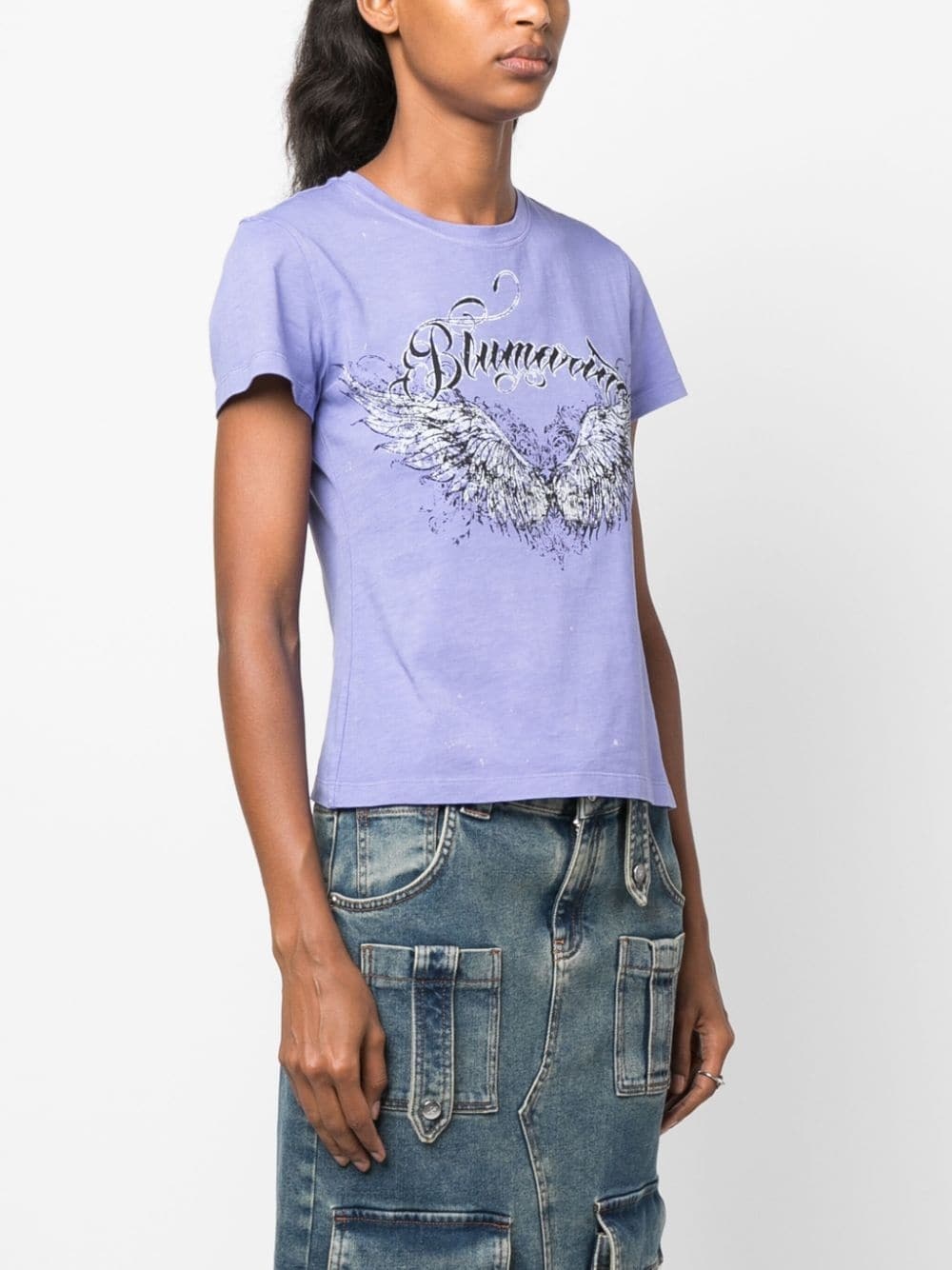 logo-print cotton T-shirt - 3