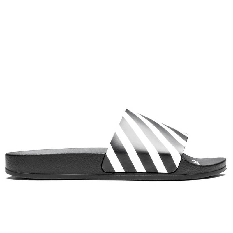 OFF-WHITE C/O VIRGIL ABLOH DIAG SLIDERS - BLACK/WHITE - 1
