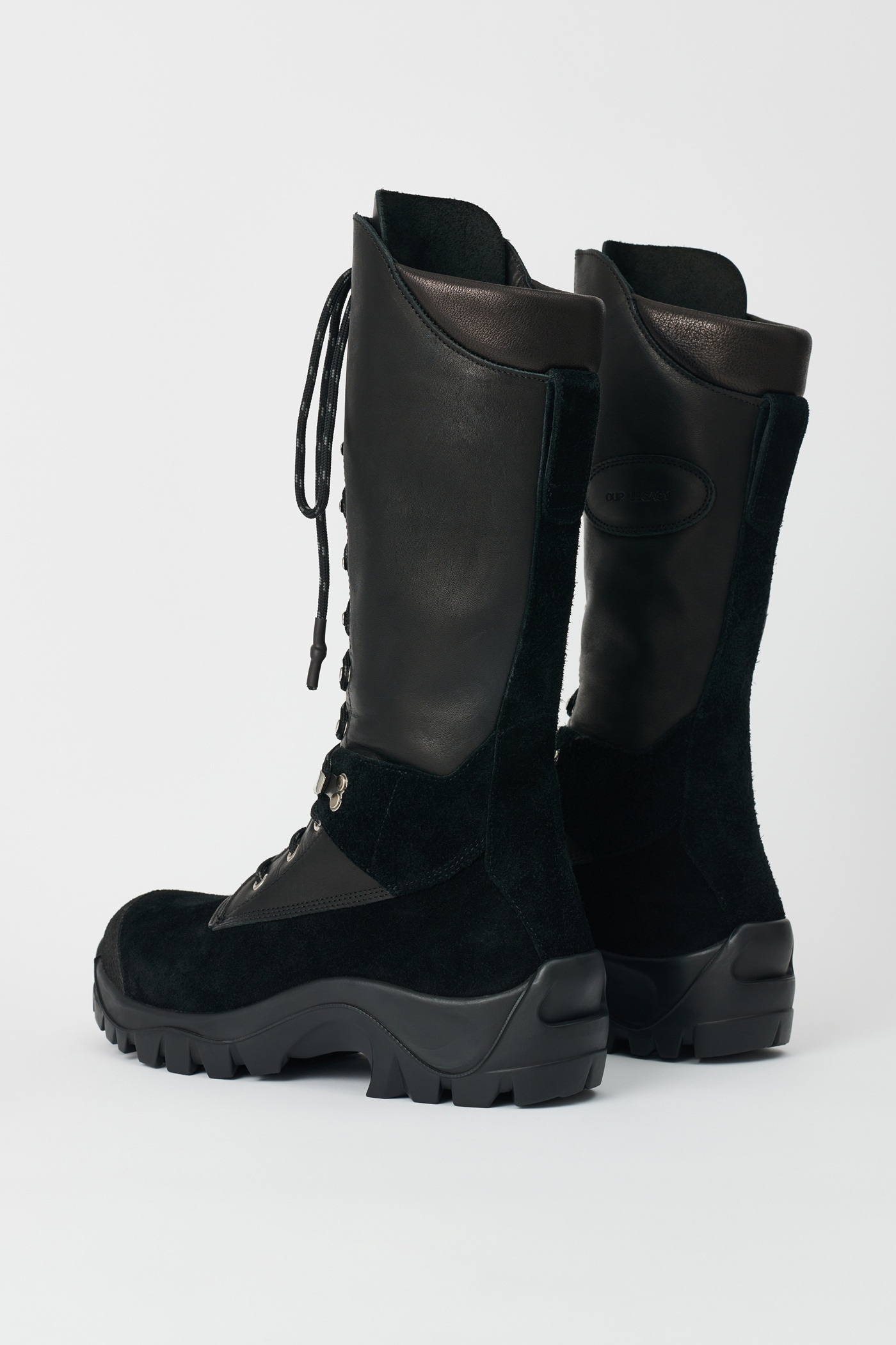 Tower Hiker Boot Black Leather - 7