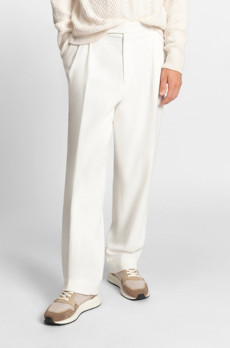 RELAXED-FIT TROUSERS IN MERCERISED STRETCH COTTON 2