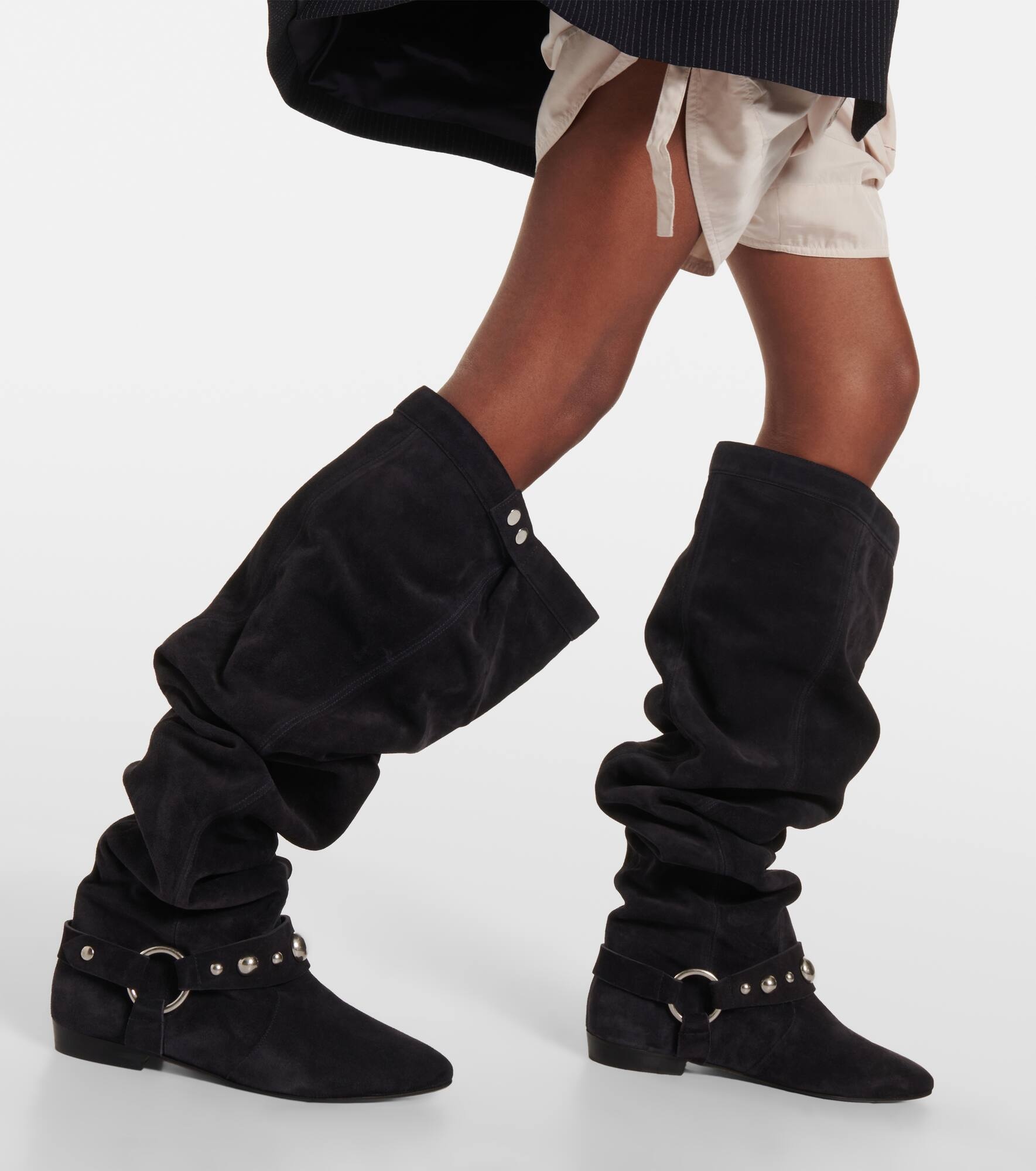 Selize suede knee-high boots - 4