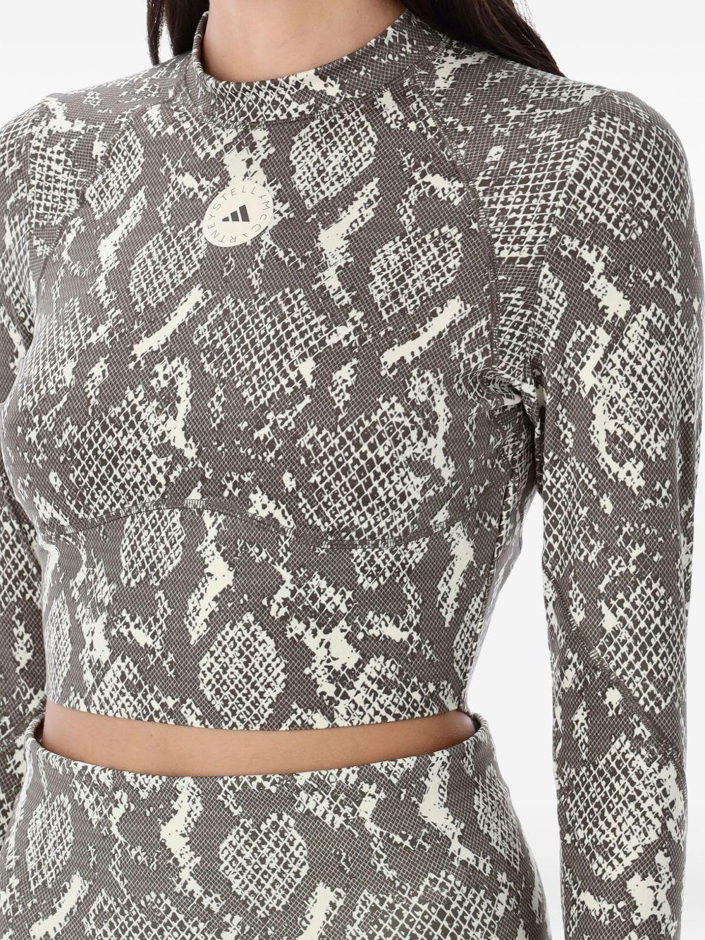 snake-print long-sleeve top - 3
