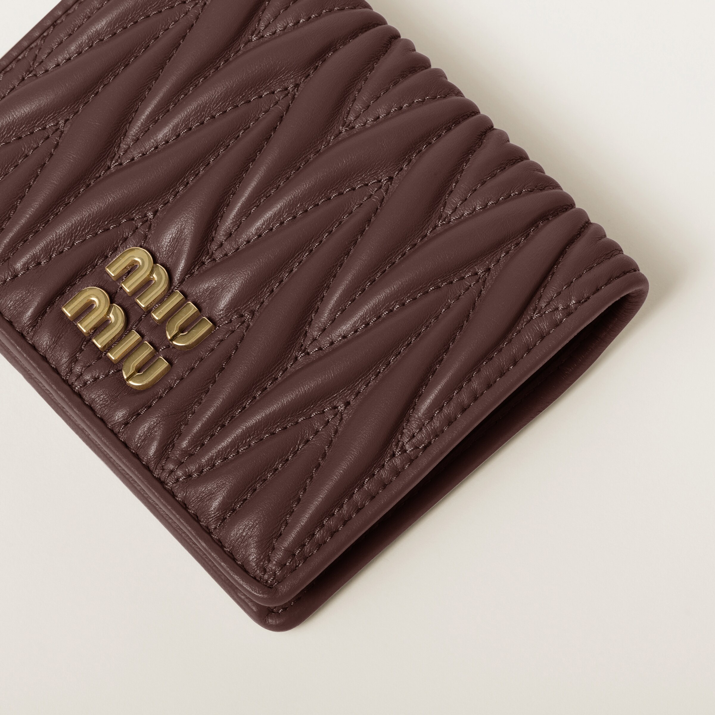 Small matelassé nappa leather wallet - 4