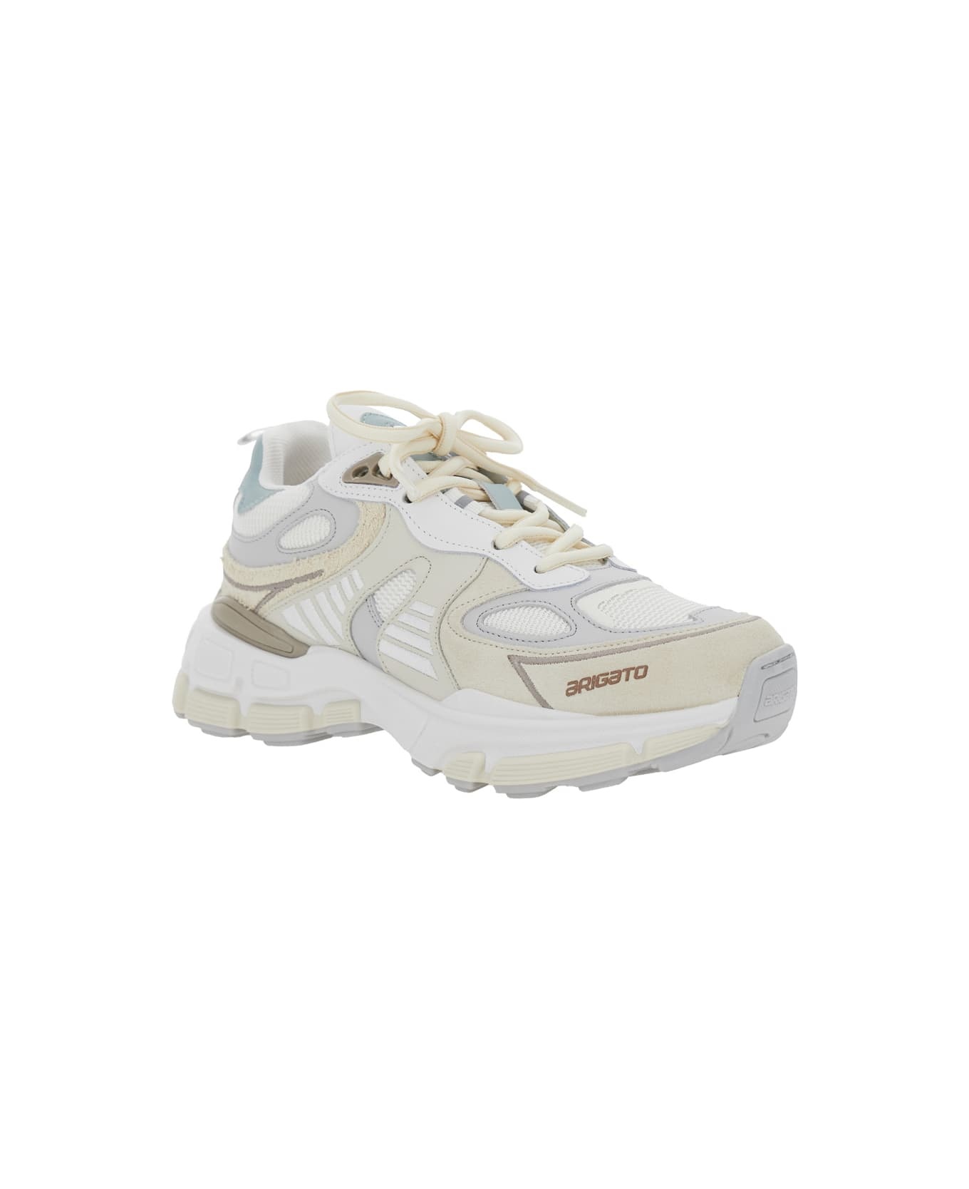 'sphere Running' Multicolor Sneakers With Chunky Sole And Logo On Tongue In Leather And Fabric Blend - 2