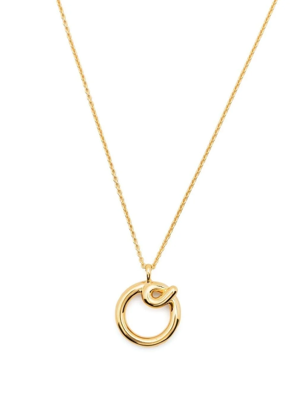 Curly Molten initial pendant necklace - 1