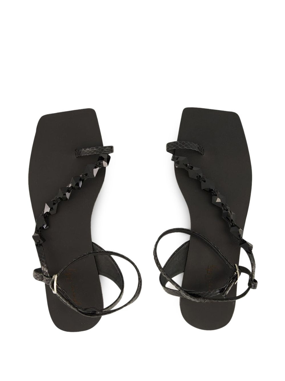 Dazzling Crest crystal-embellished flat sandals - 3