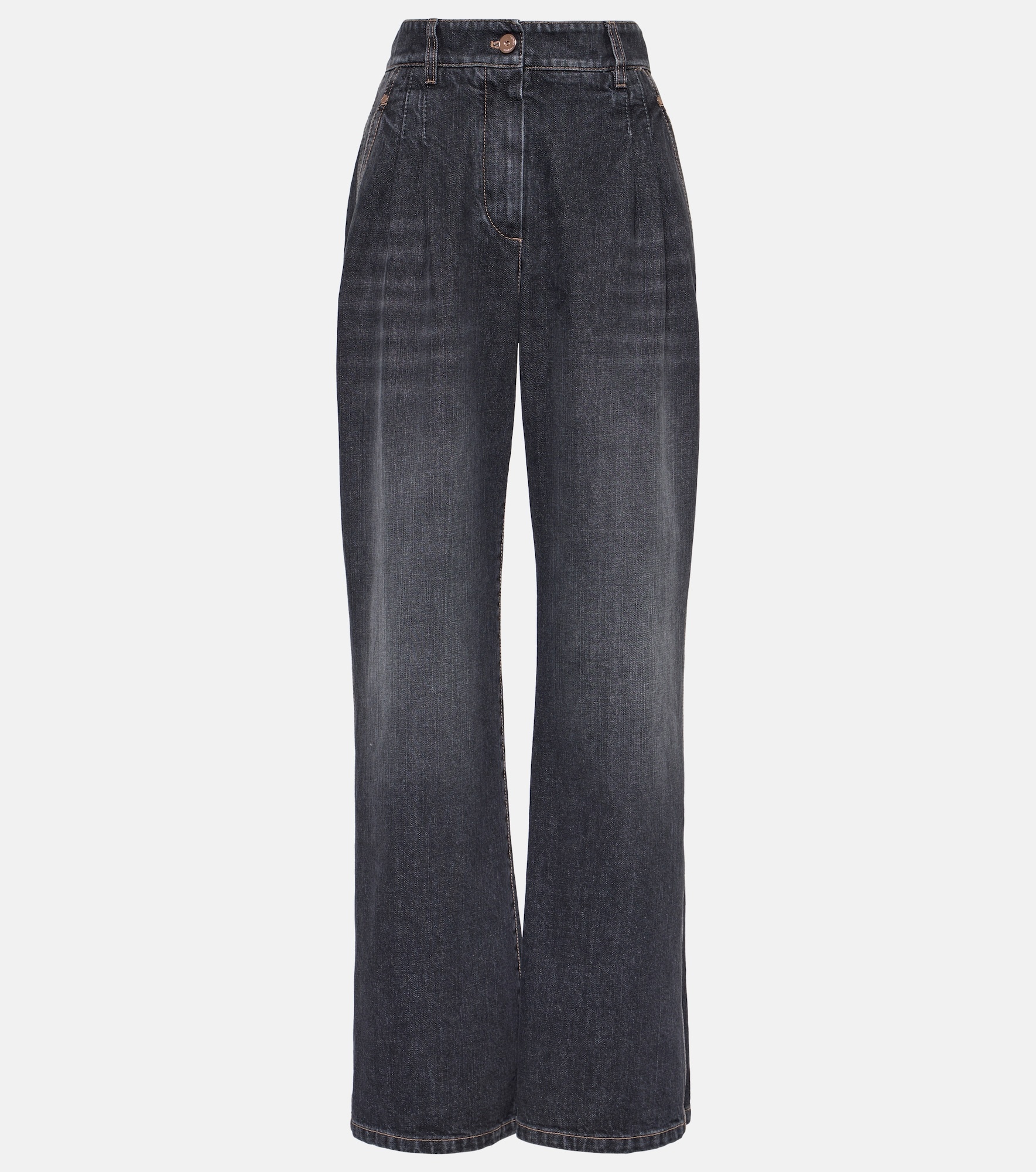 High-rise wide-leg jeans - 1