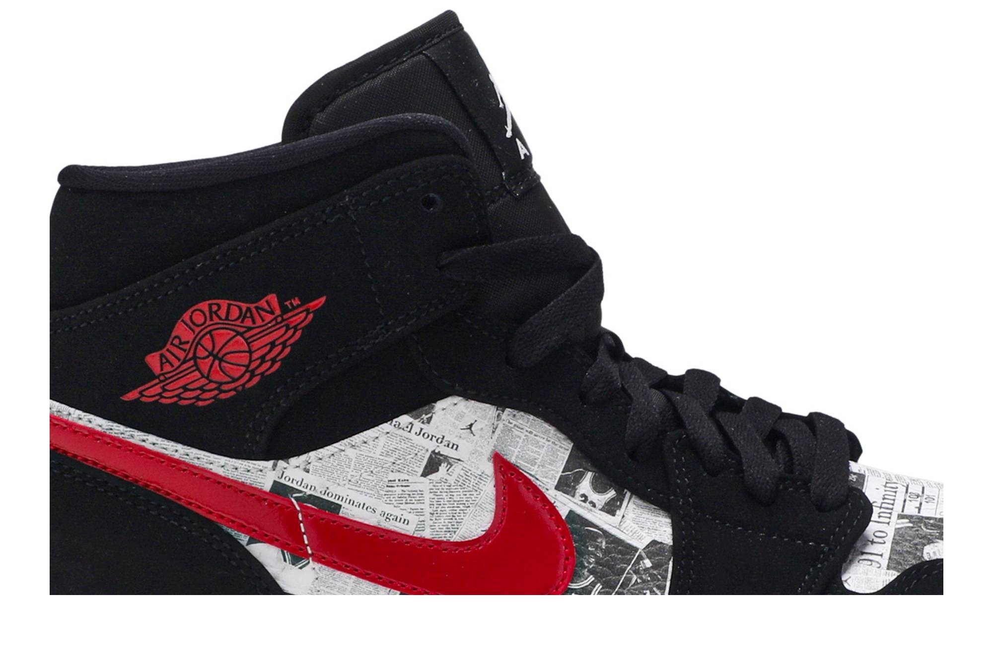 Air Jordan 1 Mid SE 'Newspaper Air Times' - 2