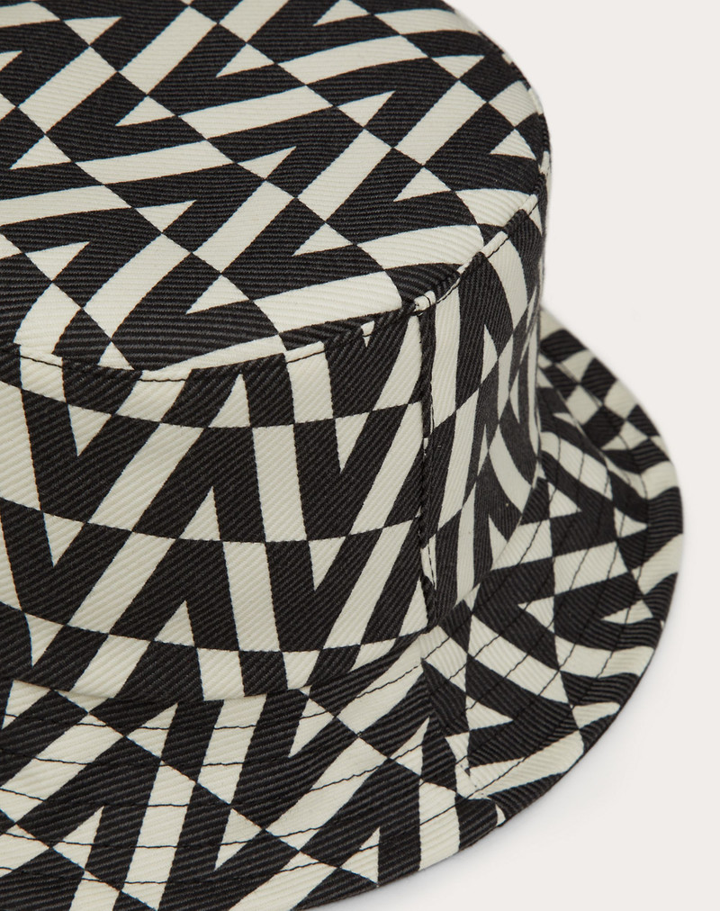 Valentino Bucket Hat with Optical Valentino Print outlook