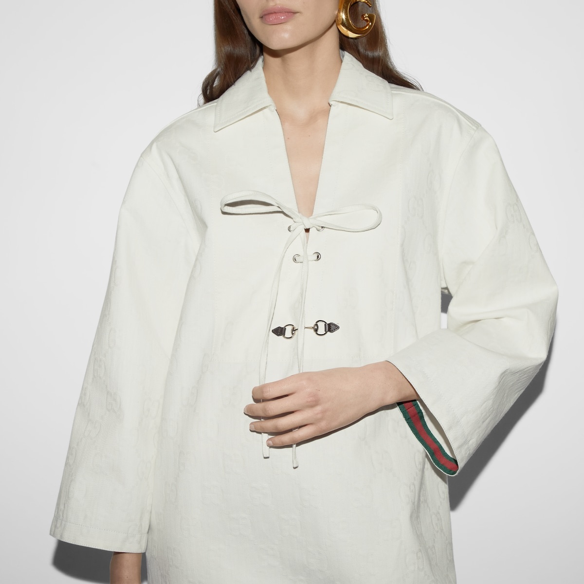 GG cotton dress with Horsebit - 5