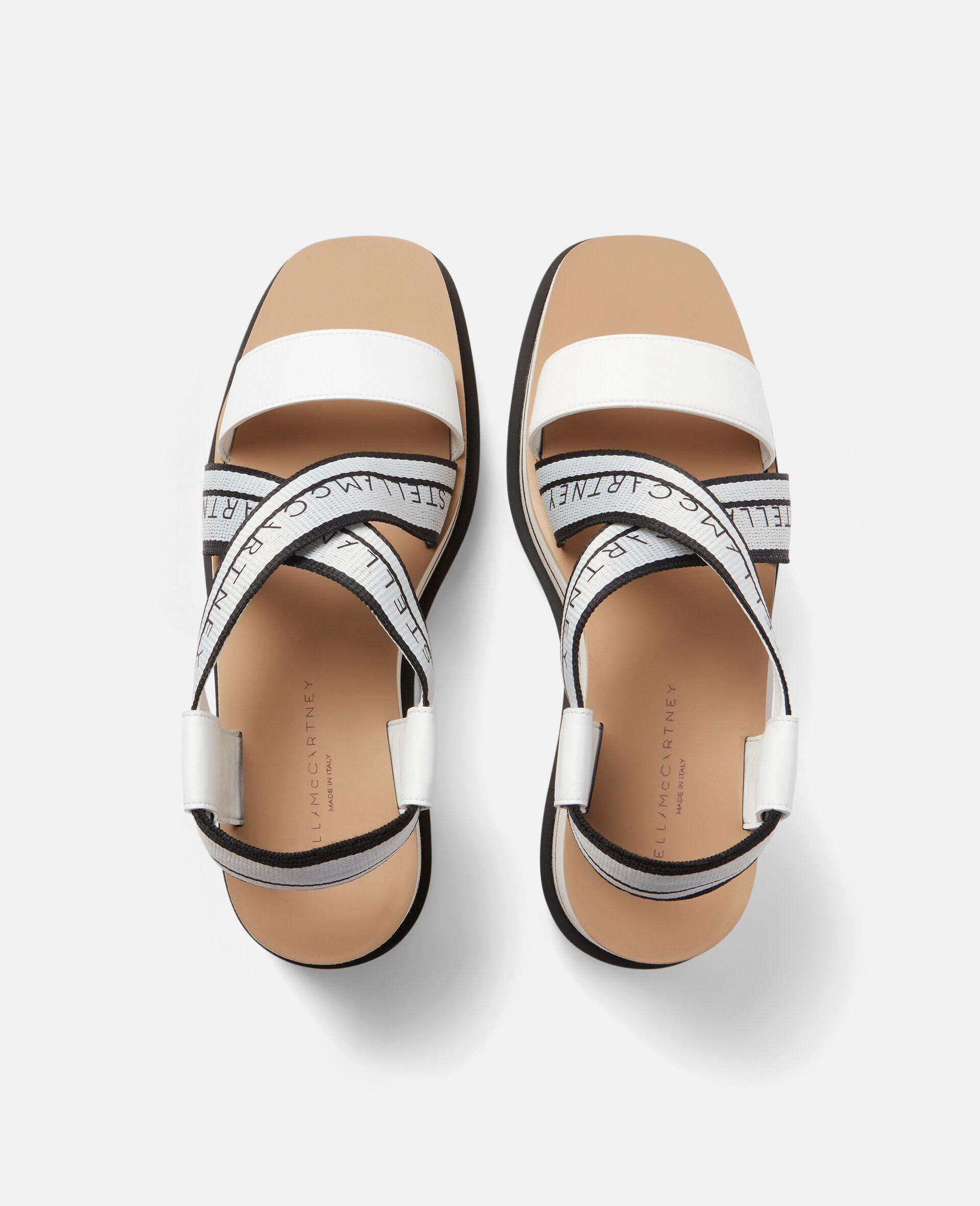 Sneak-Elyse Striped Platform Sandals - 2