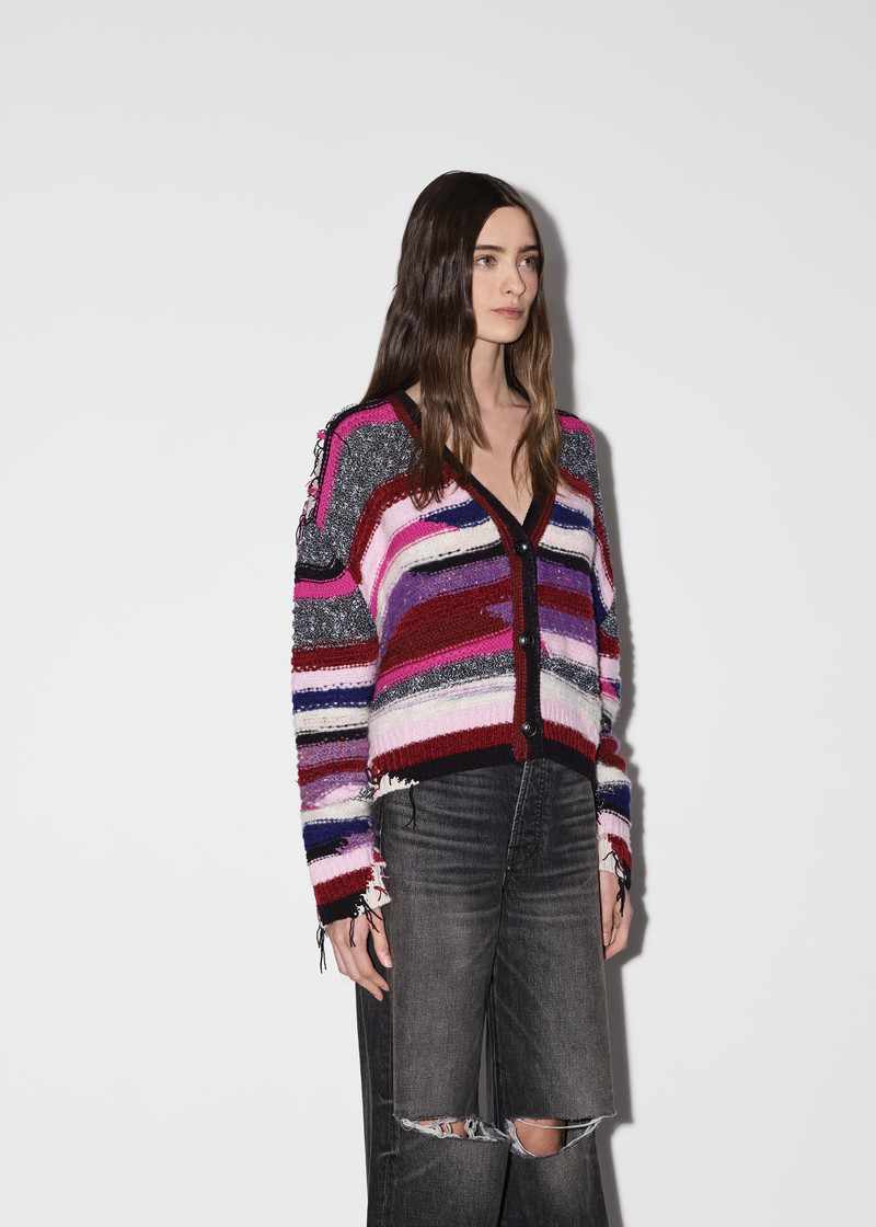 MULTI YARN STRIPE CARDIGAN 4