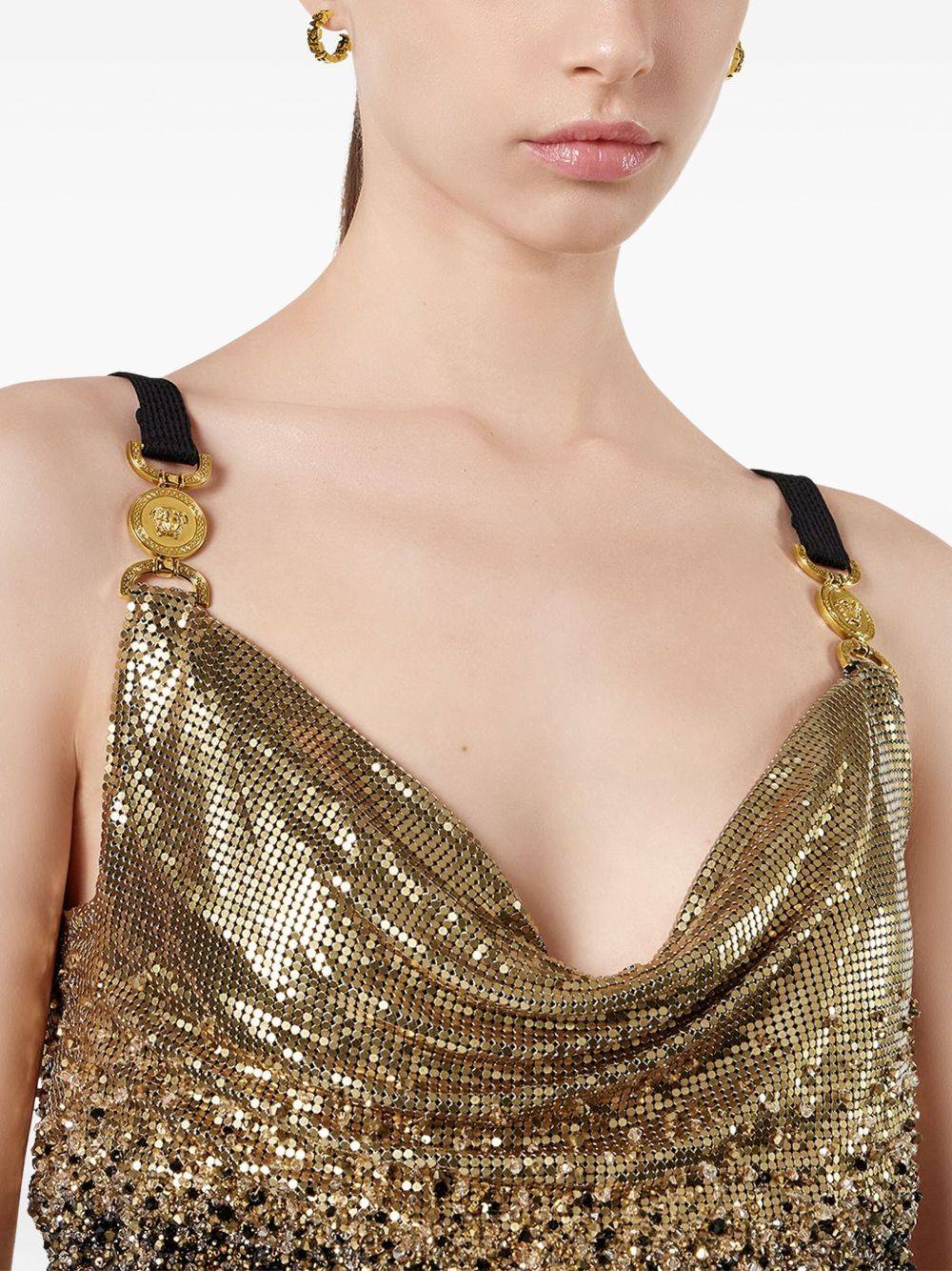embellished-silk mini dress - 5