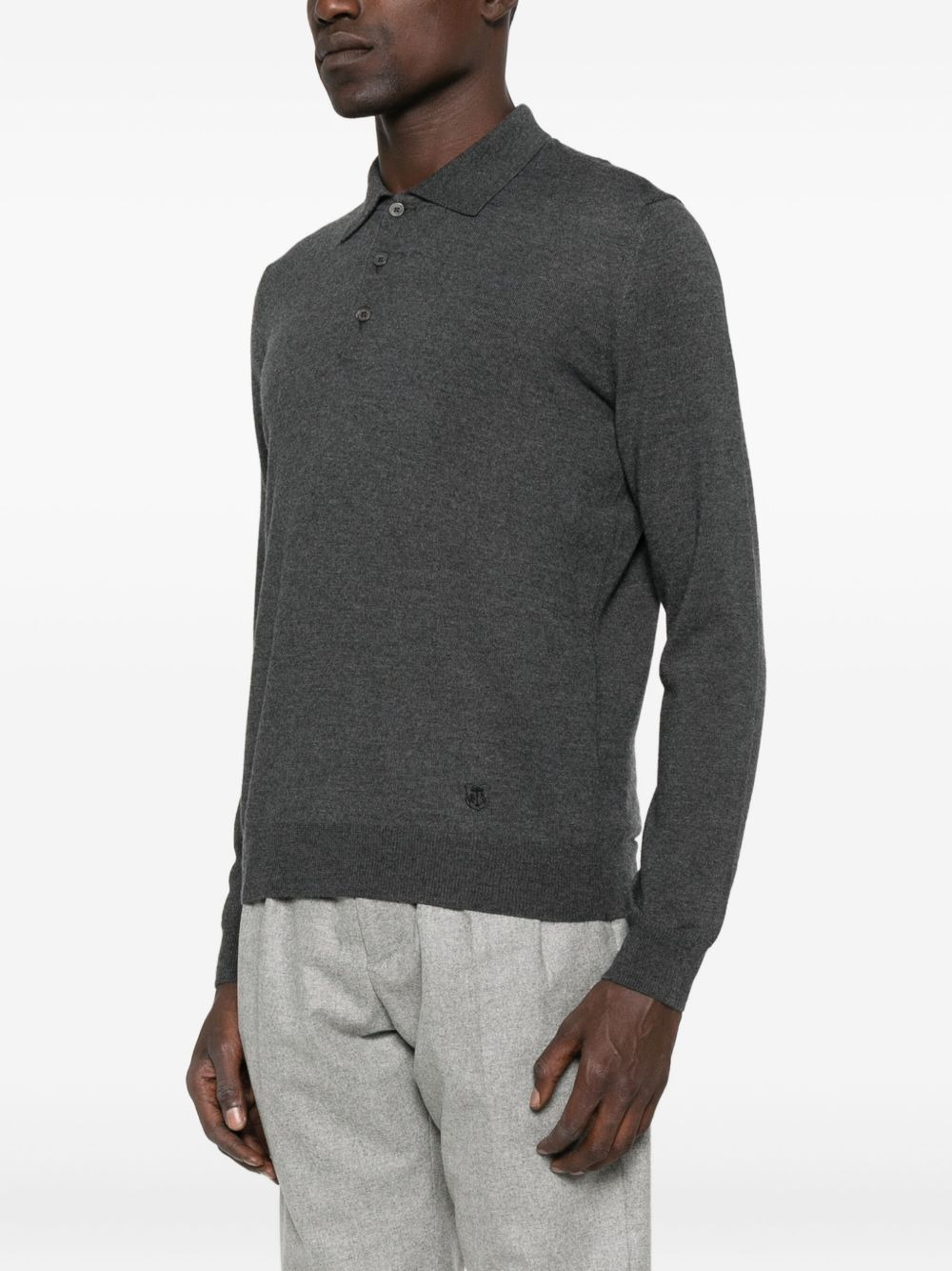 long-sleeve polo shirt - 3