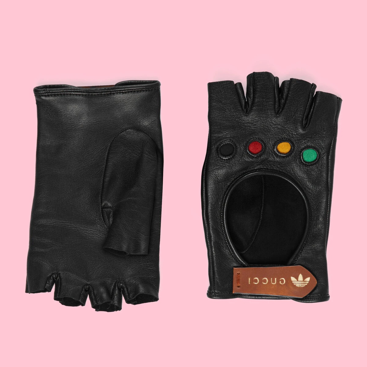 adidas x Gucci fingerless leather gloves - 1