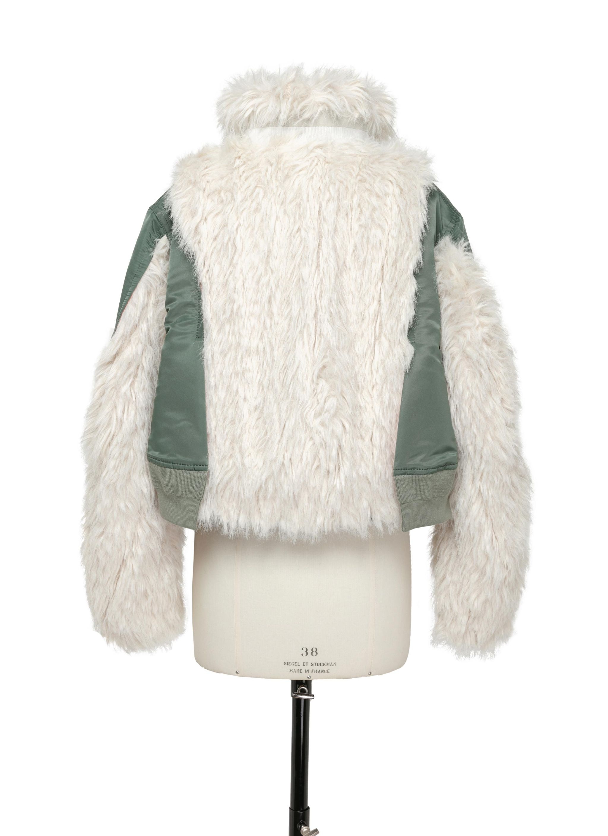 Faux Fur x Nylon Twill Blouson - 4