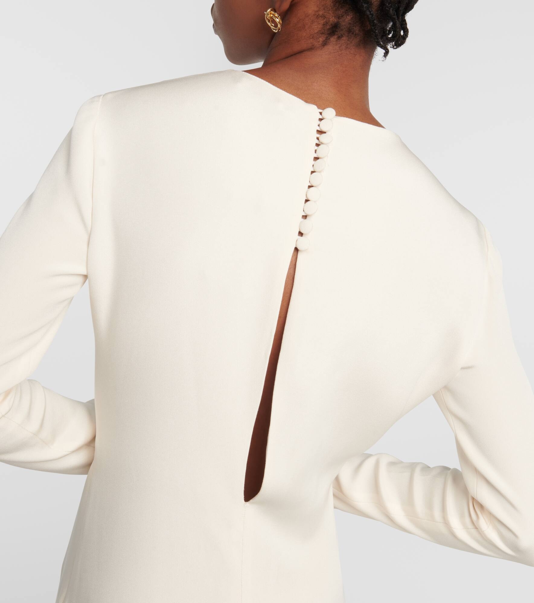 Flared silk gown - 6
