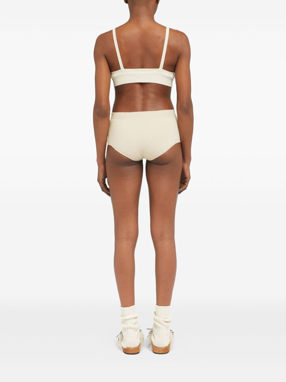 ribbed cashmere shorts - 4
